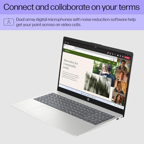 15.6 inch Laptop, HD Touchscreen Display, AMD Ryzen 3 7320U, 8 GB RAM, 256 GB SSD, AMD Radeon Graphics, Windows 11 Home, Natural Silver W63622