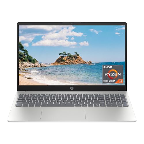 15.6 inch Laptop, HD Touchscreen Display, AMD Ryzen 3 7320U, 8 GB RAM, 256 GB SSD, AMD Radeon Graphics, Windows 11 Home, Natural Silver W63622