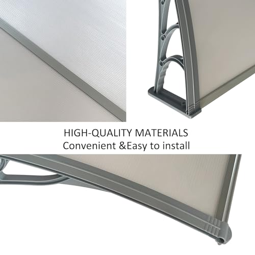 White 39''x31.5'' Polycarbonate Window Awning V318775