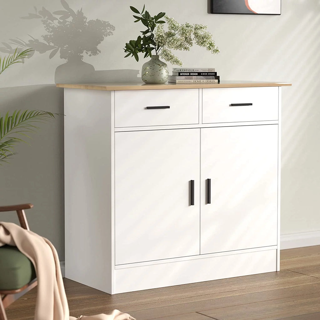 Kitchen Buffet Storage Cabinet with Doors, Drawers and Shelf U8980