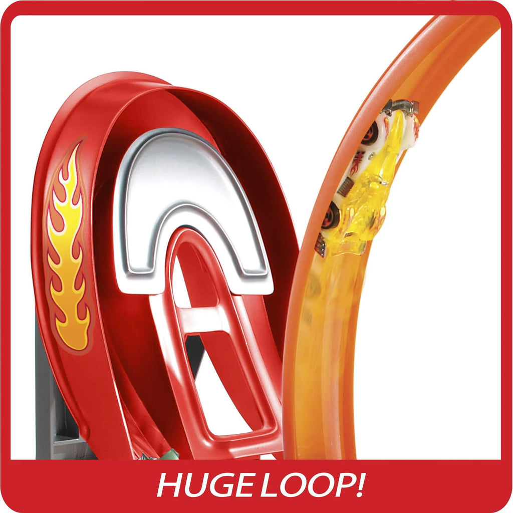 Hot Wheels Motorized Raceway Track Set with 5 Cars R346