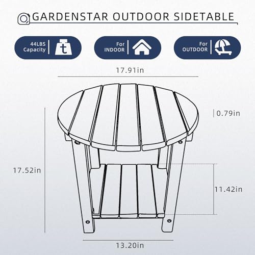 Teak HDPE 2-Tier Outdoor Side Table R7864