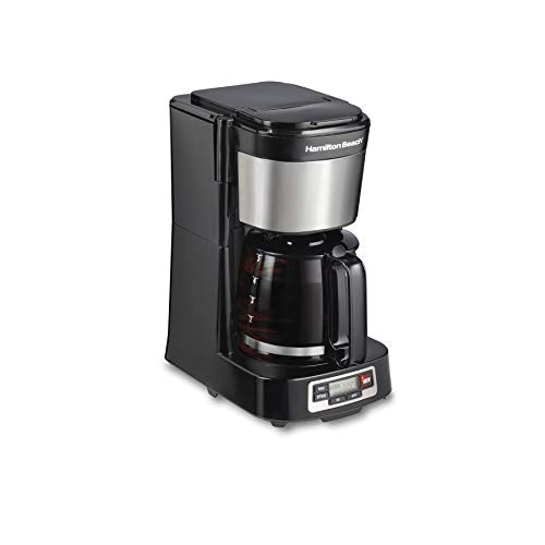 5 Cup Drip Coffee Maker with Glass Carafe, Black & Stainless Steel E6777