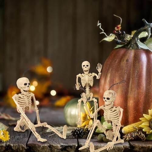 5.4 ft Posable Halloween Skeleton with Movable Joints Q98286