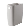 White 1.8 Gallon Slim Plastic Rectangular Trash Can with Trash Liner Holder Q268