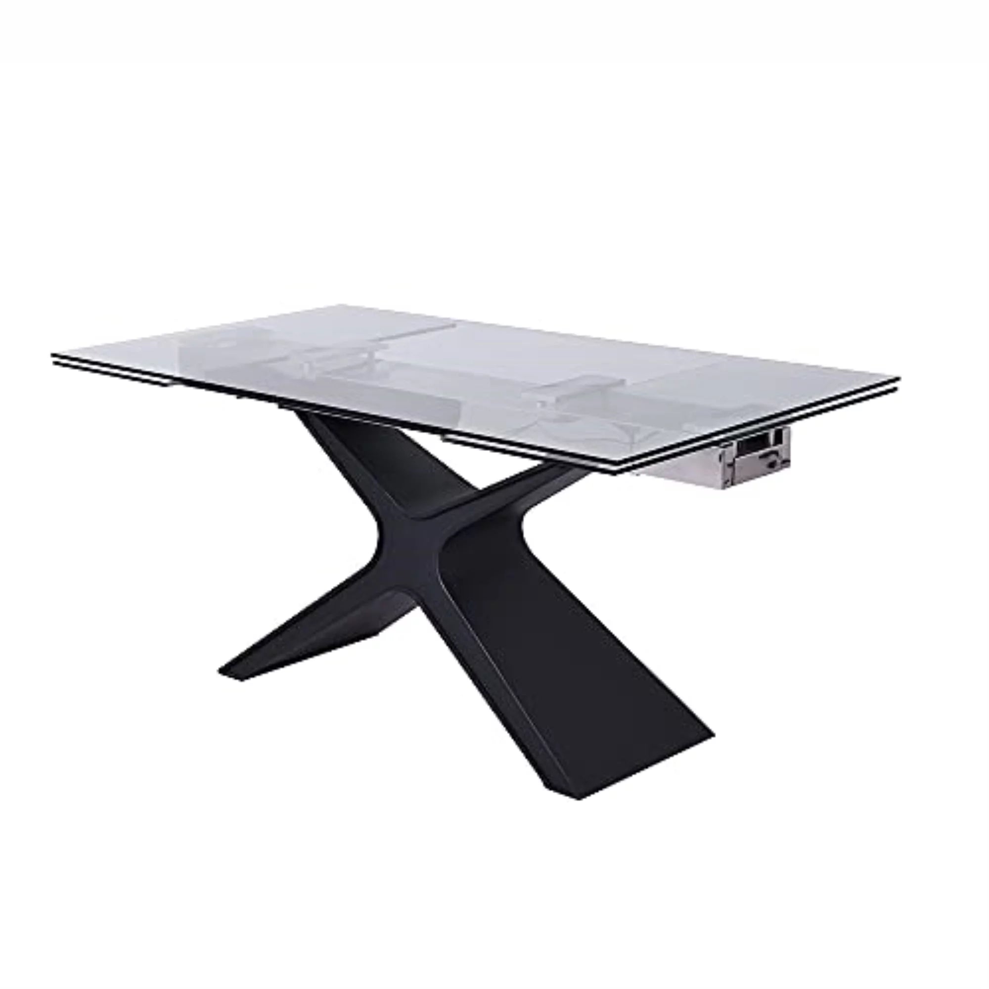 Tempered Clear Glass Extendable Dining Table I64502