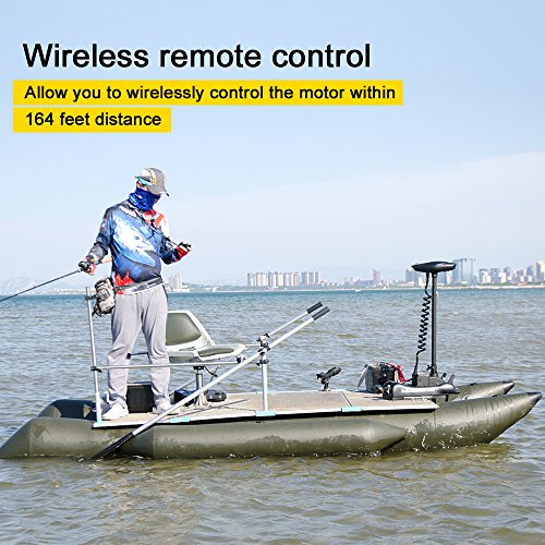 Black 48inch Bow Mount Trolling Motor with Remote Control D9748