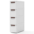 6 Drawers Narrow Plastic Rolling Utility Cart M7568