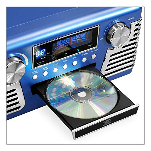 Black 3-Speed Turntable with CD Player, AM/FM Radio, Bluetooth P515544