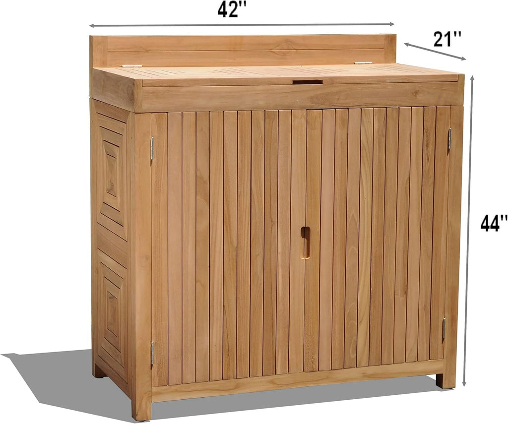 Teak Wood Outdoor Storage Cabinet H7537