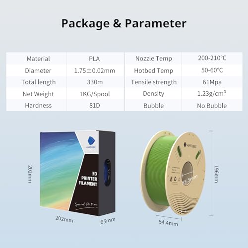 PLA 3D Printer Filament 1.75mm +/- 0.02mm 1KG Spool Pearl Black A551166