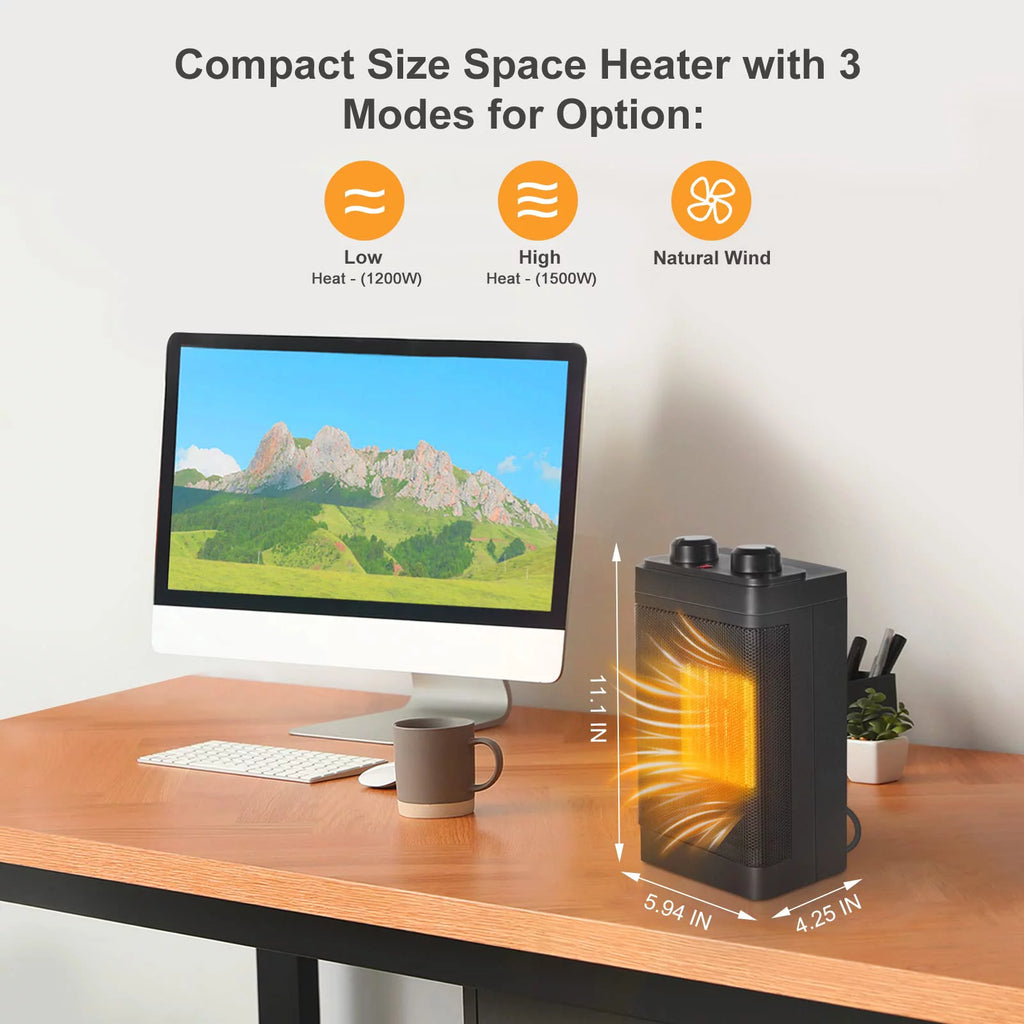 1500-Watt Ceramic Oscillating Space Heater Q57160
