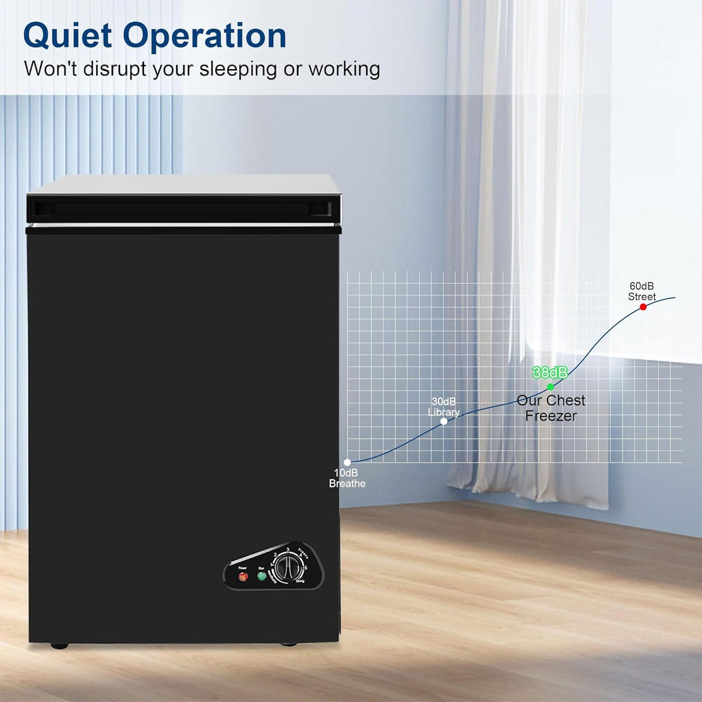 Compact Chest Freezer 4.0 cu ft with Removable Basket I2901