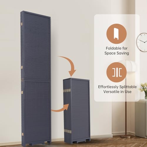 Hand-Made Bamboo 4 Panel Room Divider I6041