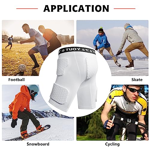 Men's Padded Compression Shirt and Pants Training Vest Sleeveless T-Shirt and Short Set Protective Gear E293000