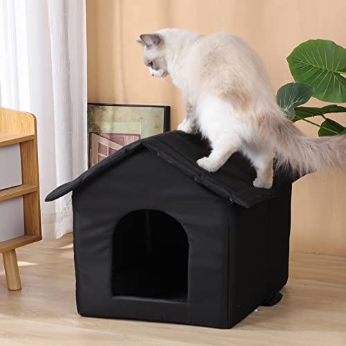 Brown Waterproof Outdoor Cat House Y832835