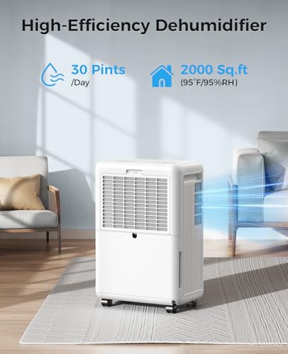 White 30 Pint Dehumidifier U5792