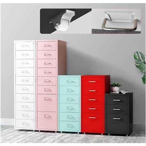 Metal Mobile File Cabinet with Lock Casters A988610