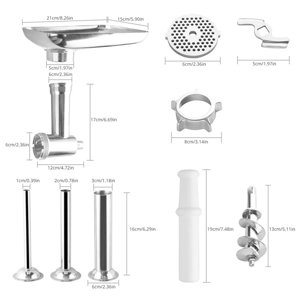 Metal Food Grinder Attachments, Meat Grinder, Sausage Stuffer C9344