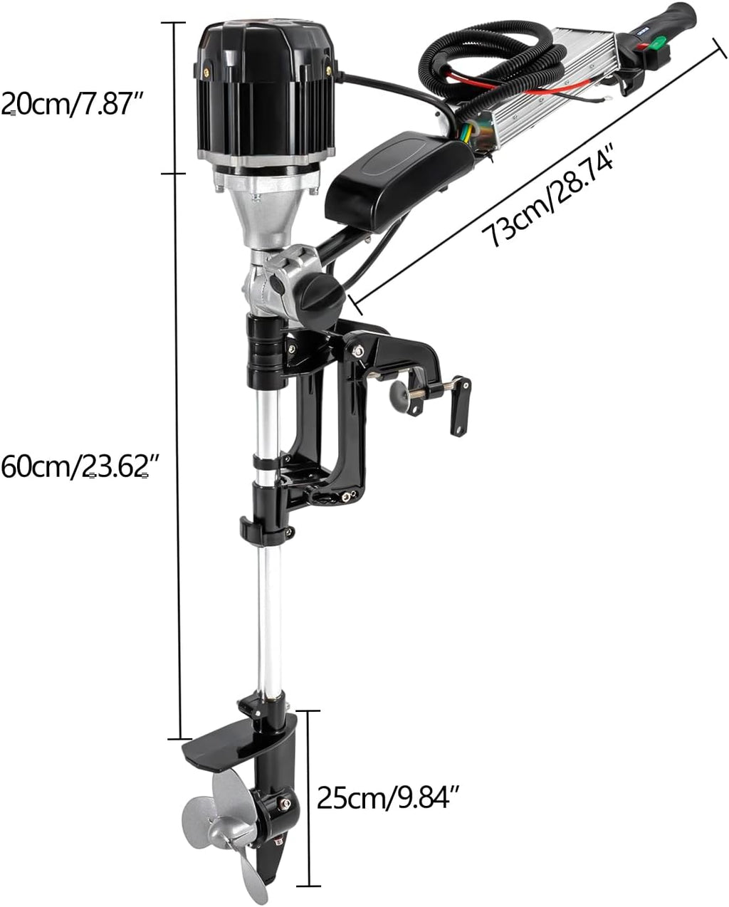 1000W 5HP Electric Outboard Motor Brushless Trolling Motor for Small Vessels H20827