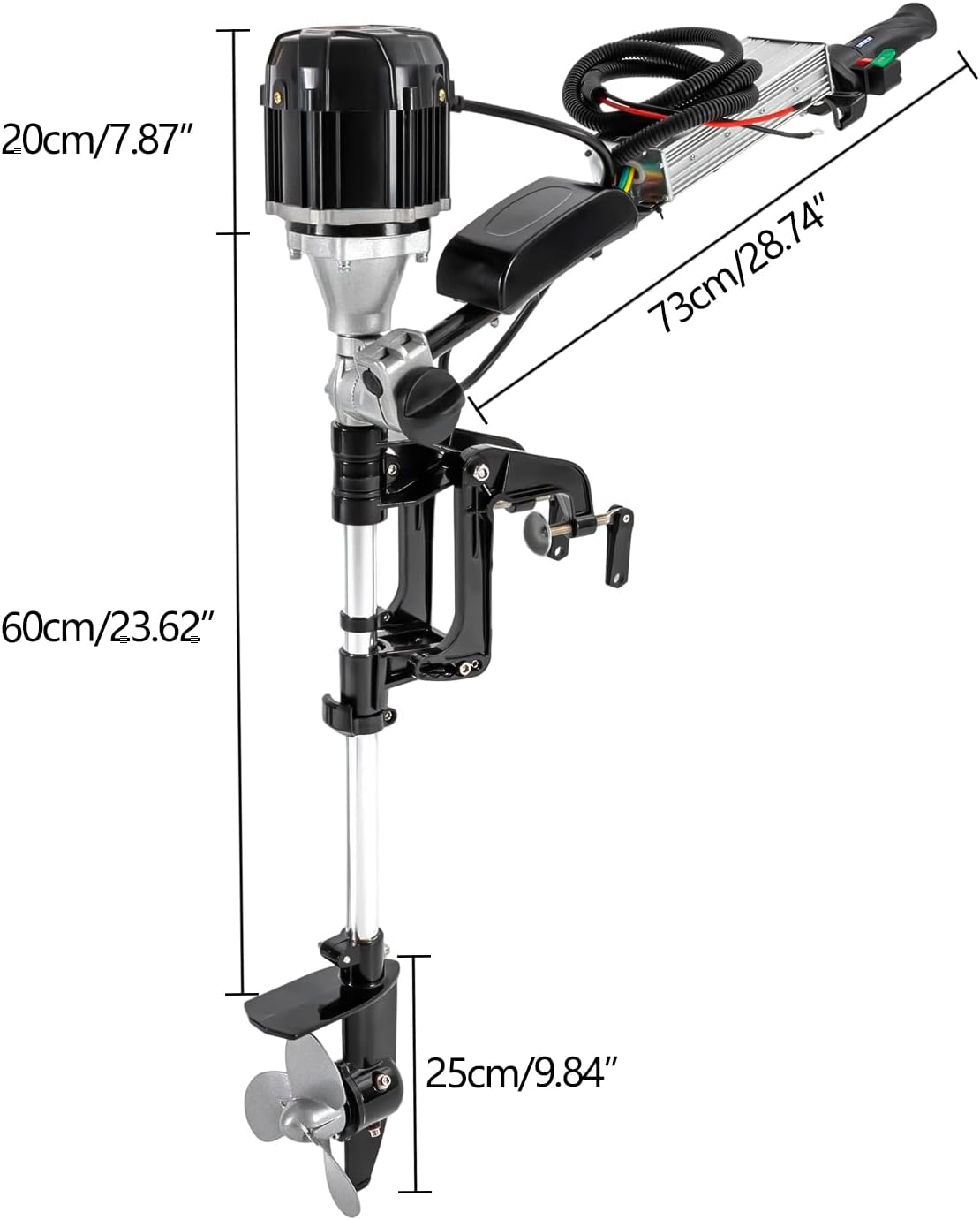 1000W 5HP Electric Outboard Motor Brushless Trolling Motor for Small Vessels H20827