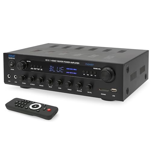 400W Stereo Amplifier Receiver with BT, USB, SD, FM Radio, LED Display U886797
