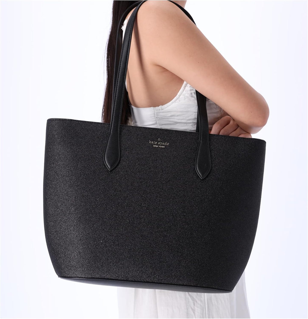 Black Large Top Zip Tote Shoulder Bag K245633