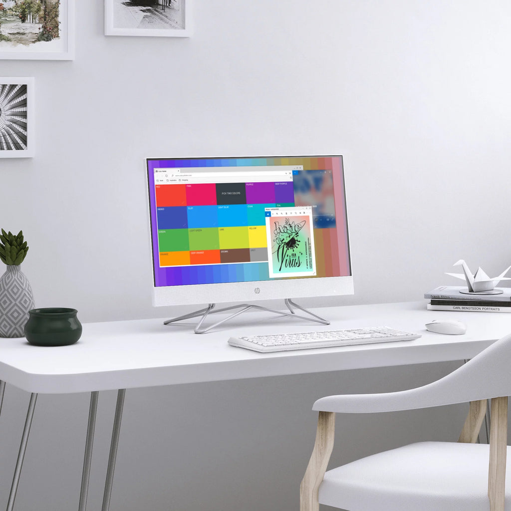 23.8" Touch FHD All-in-One PC, Intel Core i3-1115G4, 8GB SDRAM, 256GB SSD, Snow White, Windows 11 Home A689