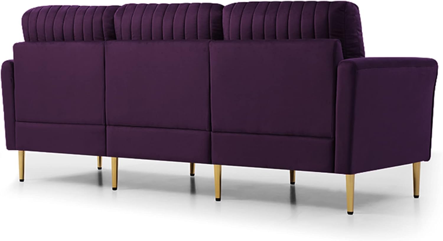 3-Piece Velvet Purple Sectional Sofa Set C9466