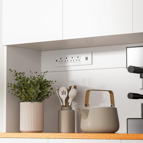 Black 71" Tall Kitchen Storage Cabinet with Power Outlet X93721
