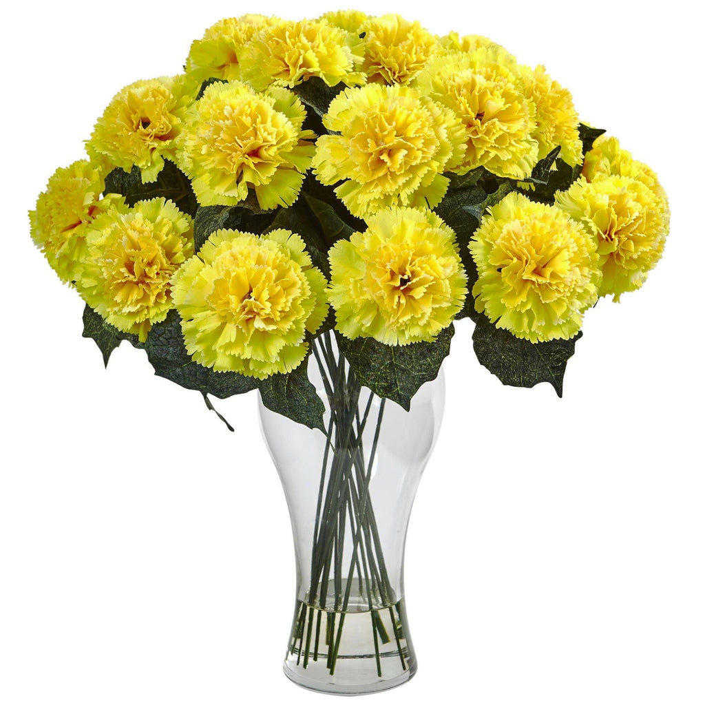 Orange Carnation Arrangement with Vase L54952