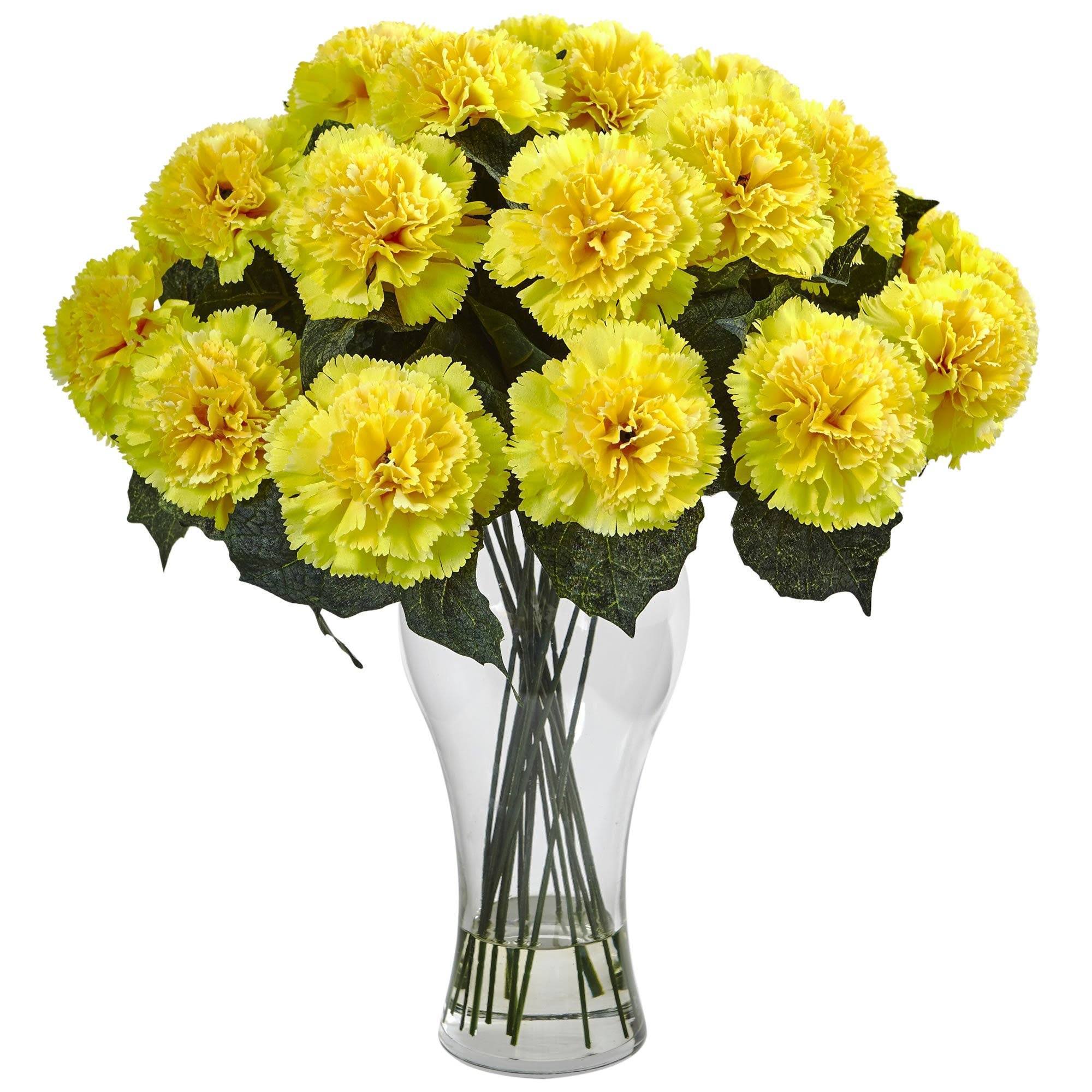 Orange Carnation Arrangement with Vase L54952