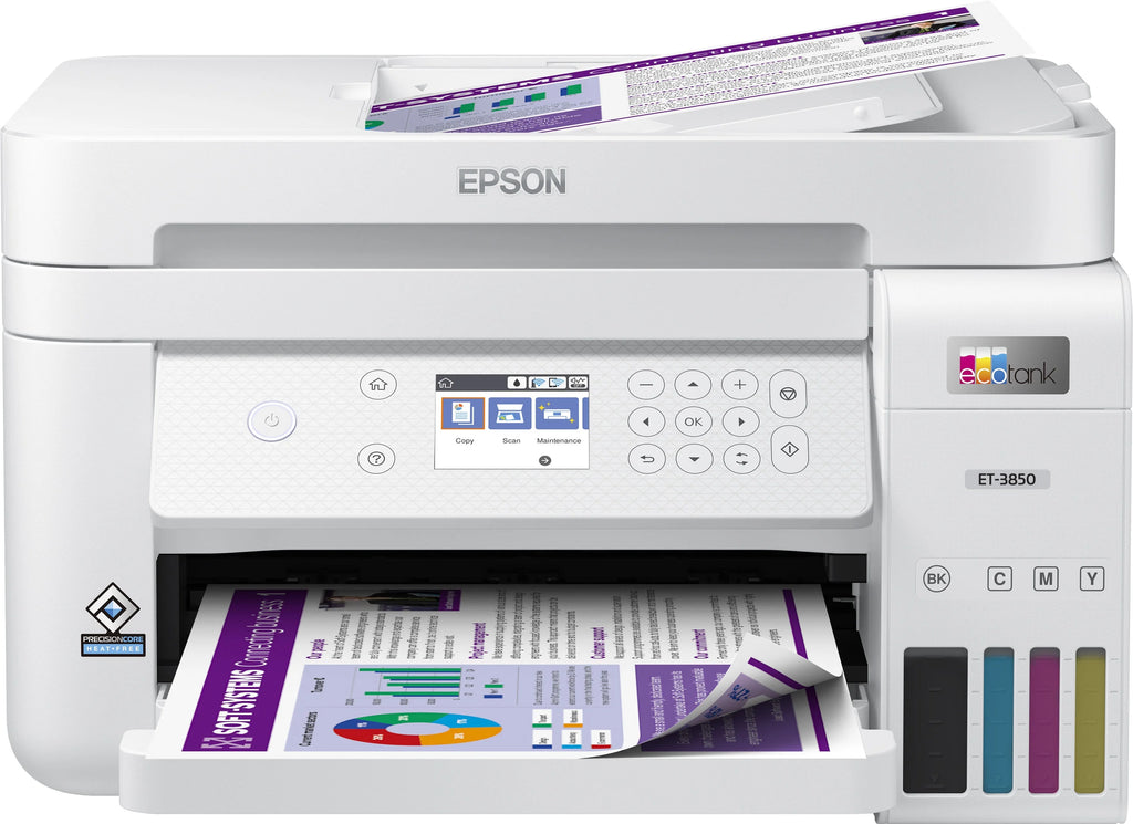 White All-in-One Inkjet Printer with Scanner, Copier J96042
