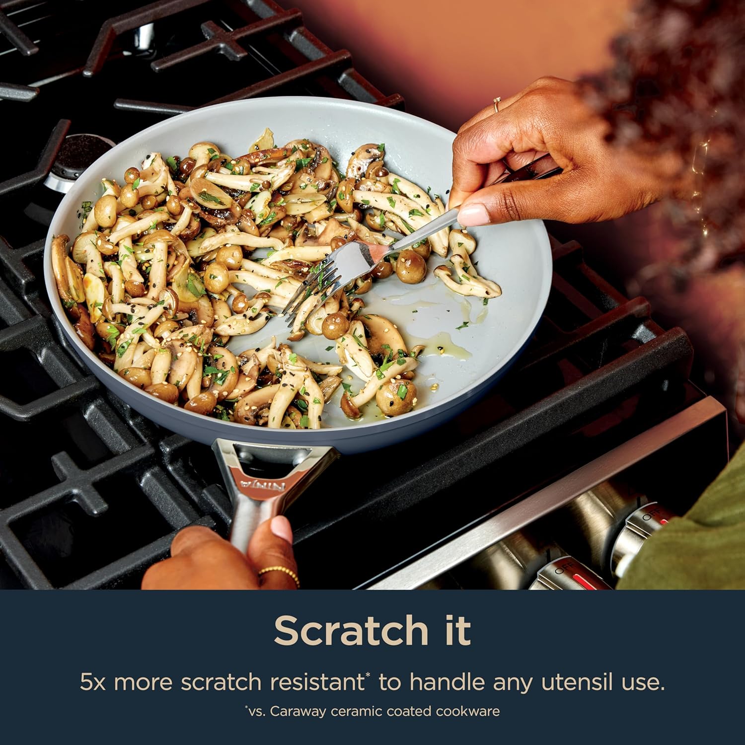 14-Piece Non-Stick Ceramic Cookware Set with Glass Lids T972677