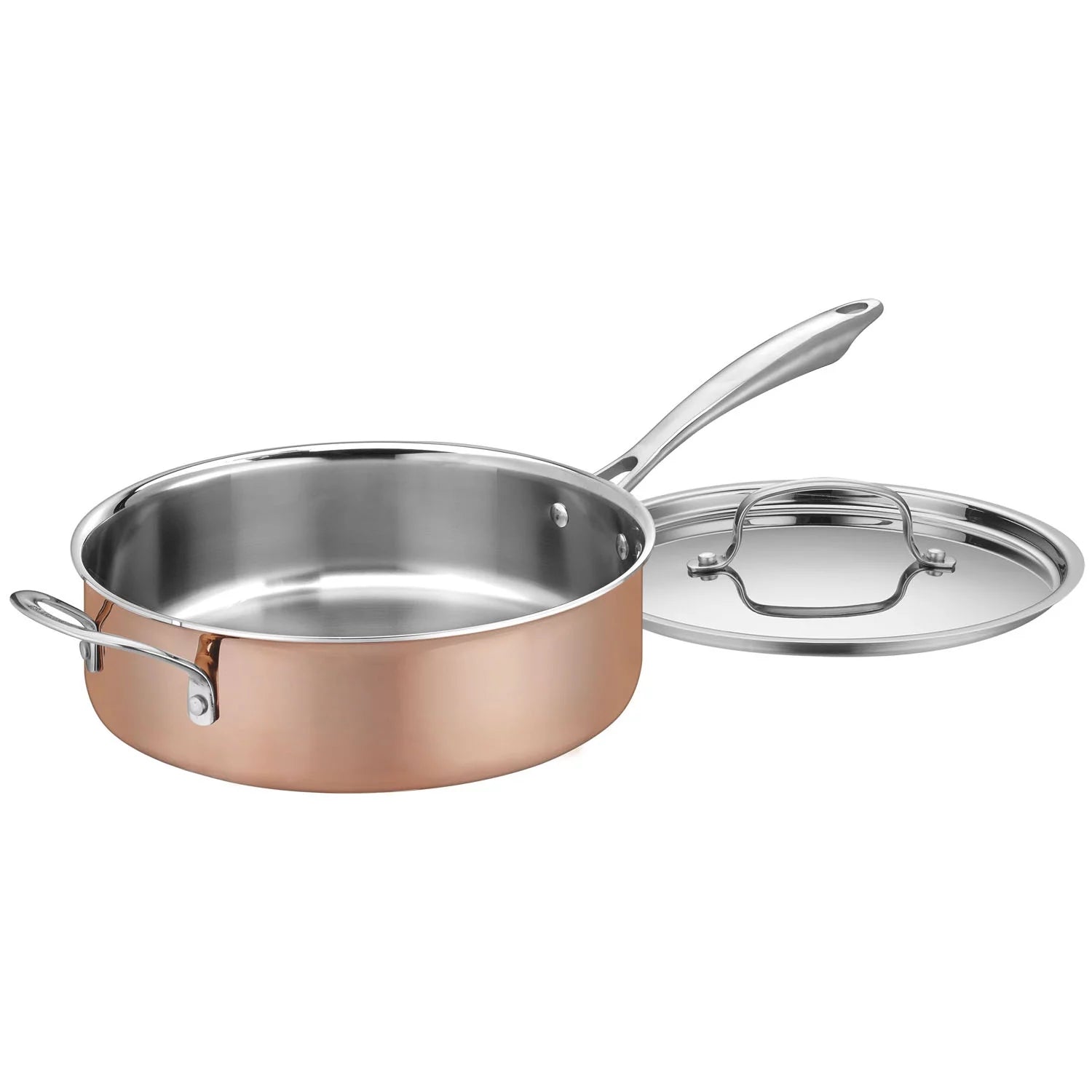 Copper Tri-Ply Stainless Steel 11-Piece Cookware Set P9016