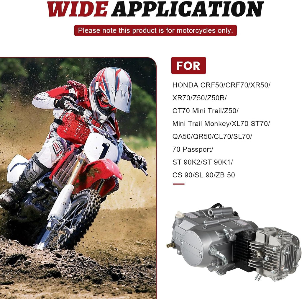 4-Stroke 125cc Manual Start Single Cylinder Manual Clutch Dirt Bike Engine Motor N620