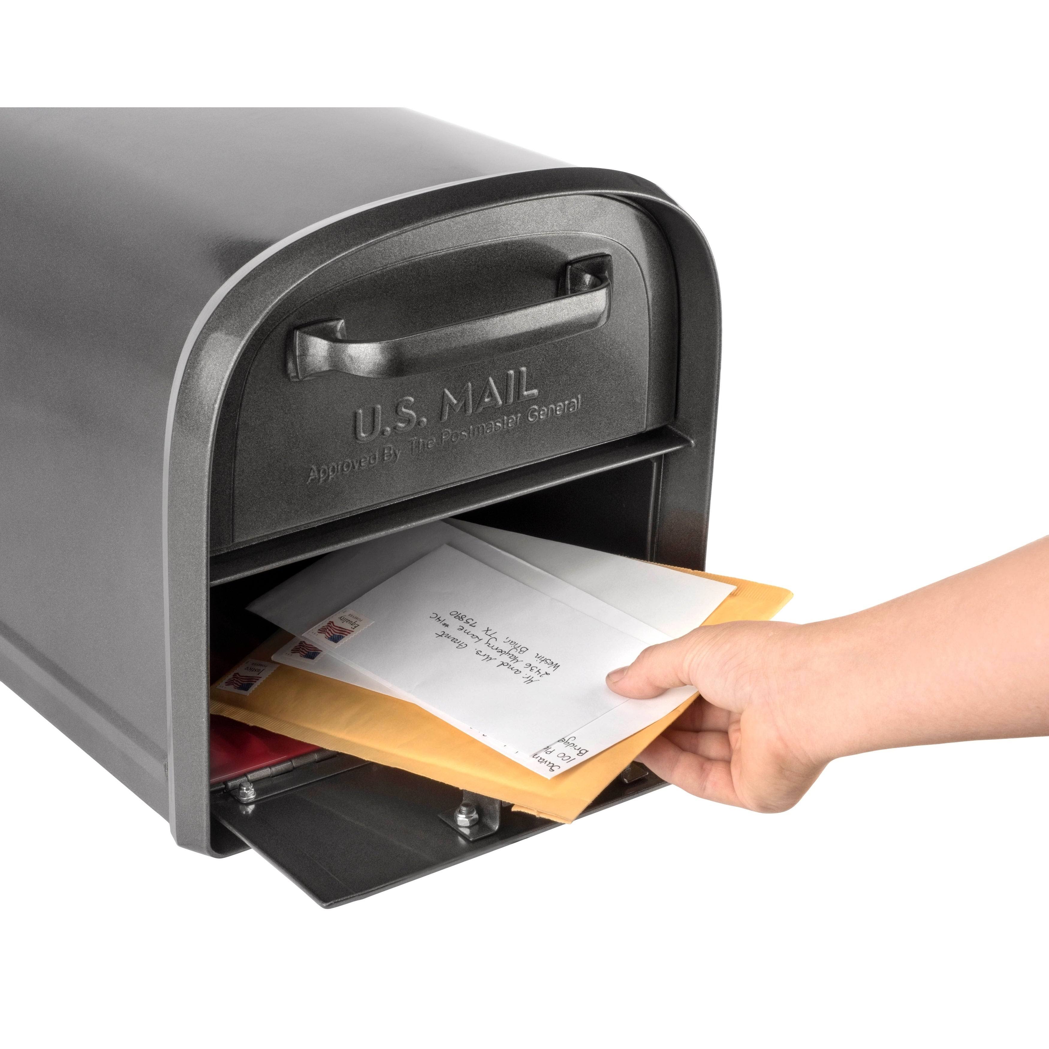 Post Mount Locking Mailbox (Black) A975