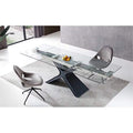Tempered Clear Glass Extendable Dining Table I64502