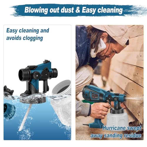 Blue Electric Paint Sprayer 1400ml 4 Nozzles 3 Patterns I364076