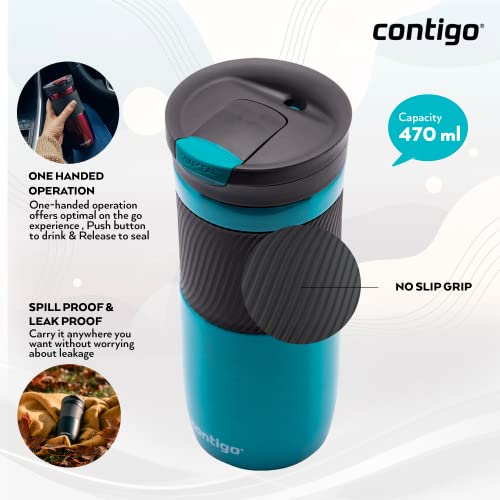 Black Stainless Steel Travel Mug, 590 ml C22333