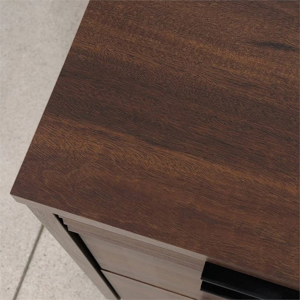 72" Wooden Computer Credenza Desk in Spiced Mahogany V43757