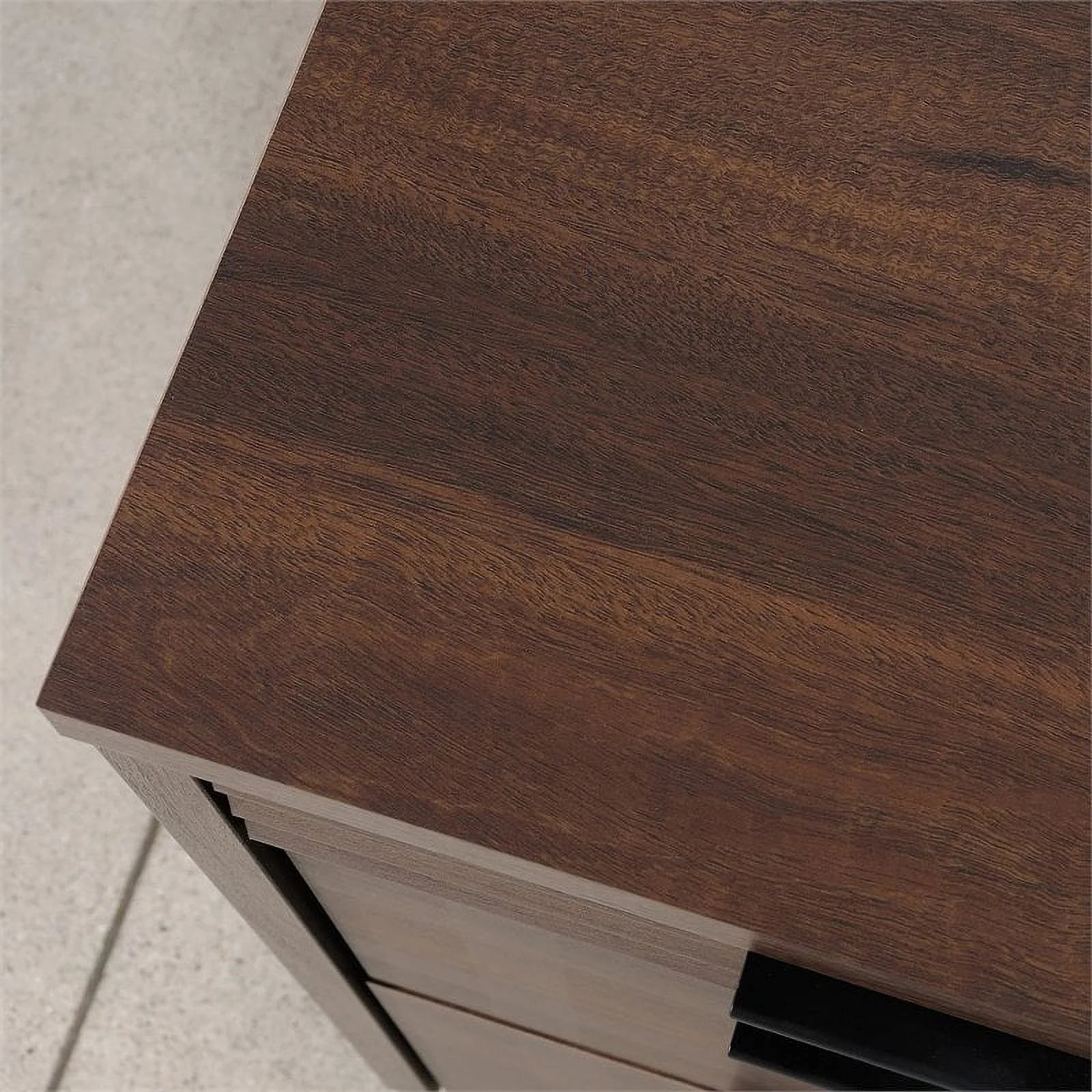 72" Wooden Computer Credenza Desk in Spiced Mahogany V43757