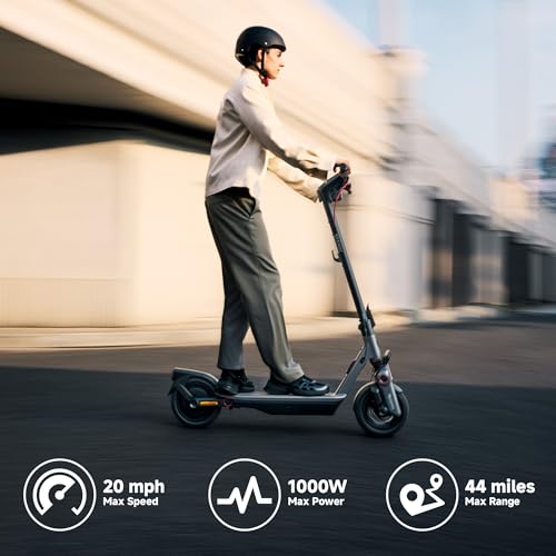 Electric Scooter, 20 MPH, 44-Mile Range, Self-Sealing Tubeless Tires, Front Hydraulic & Rear Elastomer Suspension T112568
