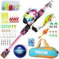 Light Weight Fishing Rod and Reel Combo with Spincast Reel Tackle Bag Lures G791
