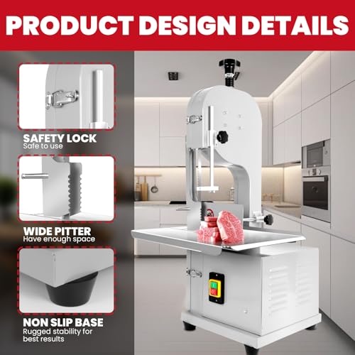 Stainless Steel Electric Meat Bone Saw with 6 Blades E46726