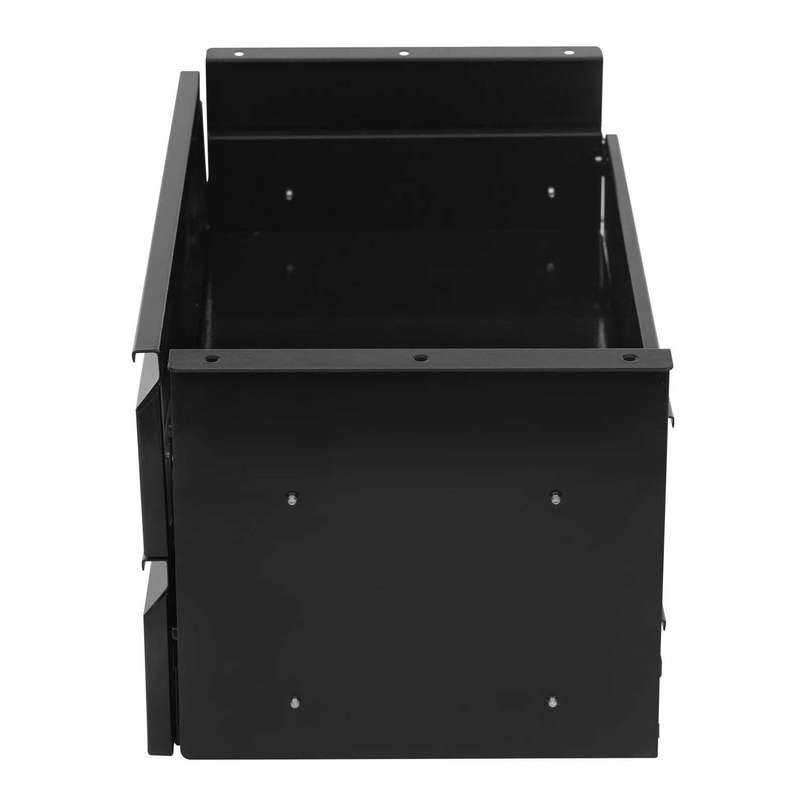 Black Steel Under Desk Sliding Drawer Organizer X62840