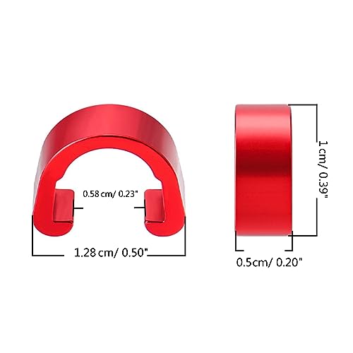 10 Pcs Aluminum Alloy Bike Cable C-clips Brake Derailleur Shifts Cable Clip F200269