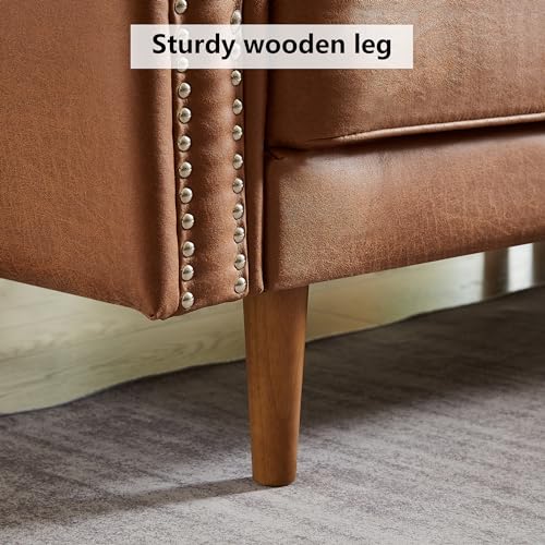 Brown Suede Fabric Convertible Sectional Sofa with Reversible Chaise P4200