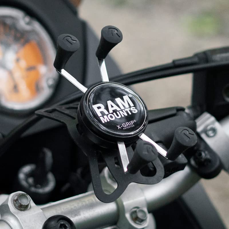 Large Phone Mount with Handlebar U-Bolt Base and Short Arm D278