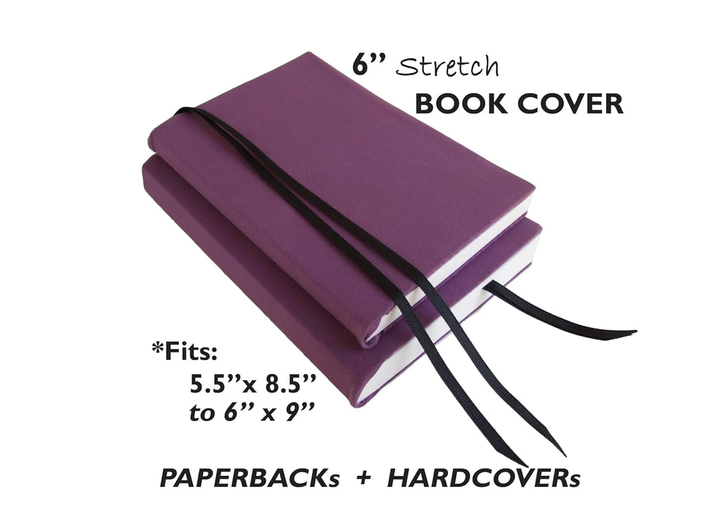 6x9 Purple Fabric Stretch Book Cover I173